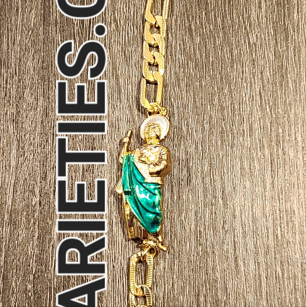 New Gold Plated "St Jude" "San Judas" Bracelet.